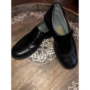 Men's Clarks Black Leather Slip on Loafers